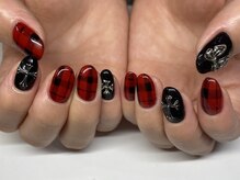 ネイルスペース ジェイズ ピンキー(NAIL SPACE J's PINKY)/赤チェックネイル