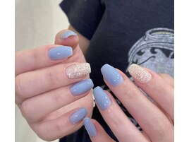 水色ネイル