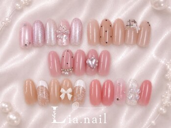リアネイル(Lia.nail)の写真/【定額コースが豊富！4種類のコースから選べる定額デザイン￥6280～】
