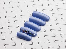 アデリー(ADELIAE)/単色カラー ＋ ストーンアート