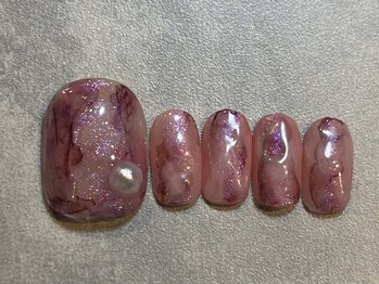 カラネイル 南森町店(calla nail)/奥行き　キラキラ　ニュアンス