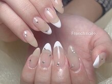 ネイル バイ エン(Nail by EN)/春ピンクフレンチネイル