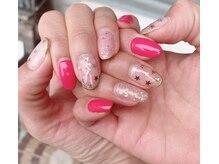 ネイルサロン リスタ(Rista)/星　ホロ　ワンカラー