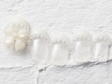 ジェミーネイル エビス(Jemiy nail ebisu)/リボンパールフレンチ11940yen