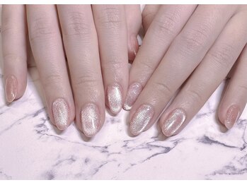 コーラルピンクマグネットネイル