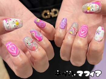 干支ネイル/お正月ネイル/冬