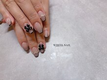 ホワイトネイル 武蔵小杉店(WHITE NAIL)/リボン/スキニーフレンチ