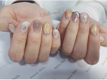 サニーヒルズ ウィズ マキア 藤沢(Sunny hills with MAQUIA)/大理石ネイル