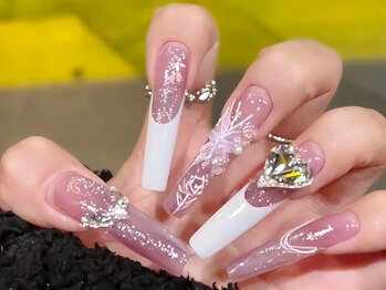 クアンネイル 関内伊勢佐木町(Quan Nail)の写真/チップ長さ出しコースが充実☆カラーフレンチやミラーグラデは初回8980円♪スカルプ10本やり放題もオススメ