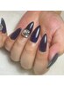 【6月限定】【HAND】ワンカラー/グラデーション＋ラインストーン30粒