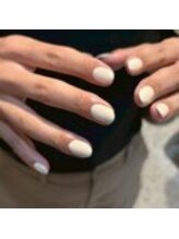 ホワイトネイル 鳳店(WHITE NAIL)/ワンカラー/ホワイト/ショート