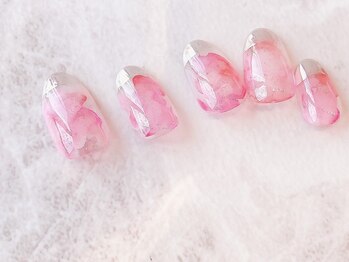 ブレスネイル(brace Nail)/リキッドネイル+ミラーフレンチ