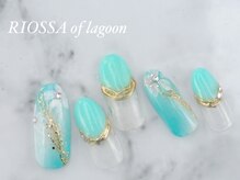 リオッサ オブ ラグーン(RIOSSA of Lagoon)/キルティングｘグリーンｘミラー