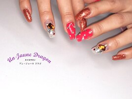 【自爪ネイル】オレンジネイル