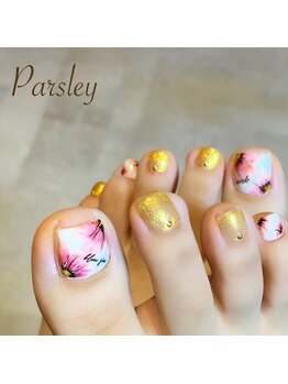 パスリー ネイルアンドケア(Parsley Nail&Care)/フットネイル　春ネイルデザイン