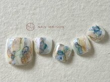 ネイルメゾン 梅田(NAIL MAISON)/大理石もやもやポップフット