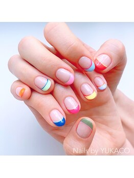 リグネイルスタジオ(Lig nail studio)/カラフルフレンチネイル