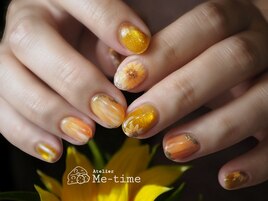 向日葵ニュアンスネイル
