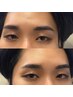 【メンズ眉毛】ワックス+眉毛パーマ(ラミネーション)+カット