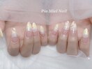 ミルクイエロー春ネイル