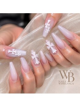 ネイルズ ウィスブランカ(Nails wisBlanca)/グラデーション×クロムネイル