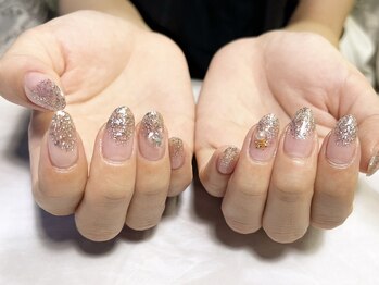 N-TWO pinky【8/2 NEW OPEN（予定）】の写真/【大人上品★シンプルネイル】オフィスネイル・ラメグラが人気♪