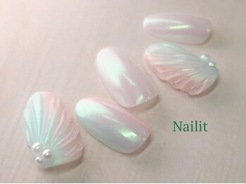 ネイリット 銀座(Nailit)/オーロラシェル¥14000【¥15400】