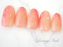 ラグジュアリーネイルズ オオミヤ(Luxury Nails Omiya)/ツヤツヤ*桃ネイル
