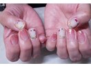 春の押し花デザイン