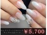 【60分で時短可愛ネイル】セレクトアート2本付き ¥5700 〈新規付替オフ無料〉