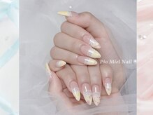 ピオミエルネイル 新宿(pio miel nail)/ミルクイエロー春ネイル