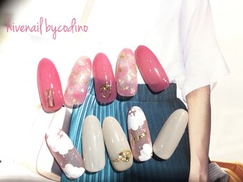 ハイブネイル(Hive nail)/春ネイル