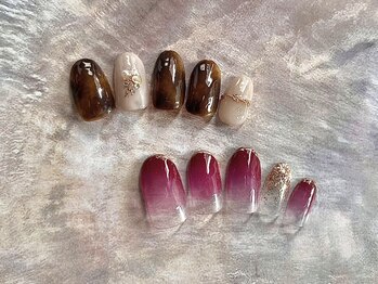 ネイルサロン アニーアンドジーノ(NAIL SALON Annie&Gino)の写真/【選べる定額¥5700~】シンプルで上品なネイル♪自爪を削らないパラジェルが大好評!色変更も可能◎