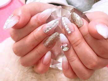 ピーチポット/アクリルスカルプ・持込デザイン