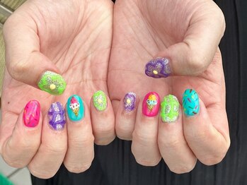 ガーデン ヘア&エステ&ネイル Garden/カラフルポップネイル