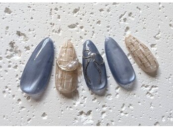 ジュネル/ミラーリボン×ツイード