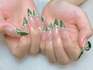 ビジューフレンチネイル