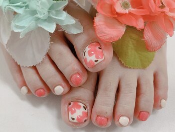 ダブルネイル(Double Nail)/【ほり】春フットデザイン