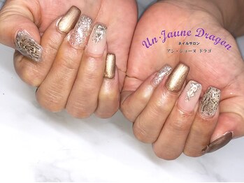 アン ジョーヌドラゴ/【自爪ネイル】パイソンネイル