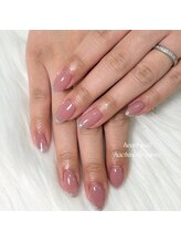 はあとねいる 八戸ラピア店/ガラスフレンチ風ネイル