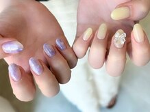 ビューティービースト フォー ネイルアンドアイラッシュ 松浜店(beauty:beast)/パープル×イエロー☆