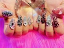 ★ハートヒョウ柄スカルプ★