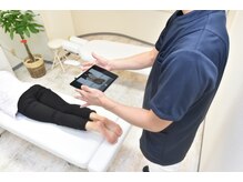 施術前の歪みの状態を画像でご本人に確認していただきます。