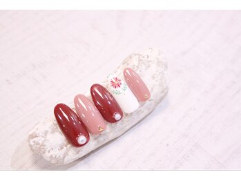 ラルネイル 大宮(Lull. nail)/手描きart＊刺繍ワンカラー