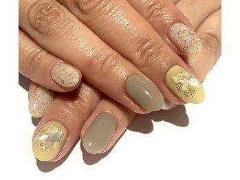 カラン 焼津店(CALIN)/ミモザ春ネイル