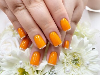 プルミエ ネイル(Premier Nail)/推しカラー☆ガラスフレンチ