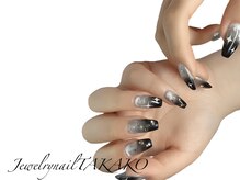 ジュエリーネイル タカコ(Jewelry nail TAKAKO)/モノトーンマグネットネイル
