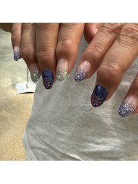 花火ネイル