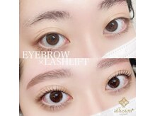 アリュージョン 秋田店/眉スタイリング×まつげパーマ