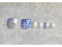 サビーハネイル(Sabiiha nail)/クリア紫陽花ネイル